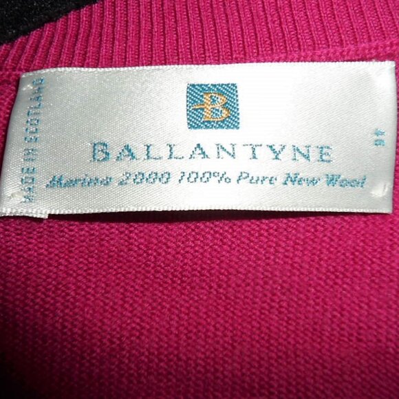 BALLANTYNE SWEATER MERIN0 2000 100% PURE WOOL SLEEVE/LESS V NECK NEW WITH TAG - Picture 2 of 2